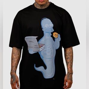 THE SIMPSONS 'THE SIMPSON TREEHOUSE OF HORROR' SACRILICIOUS T-SHIRT Small Homer